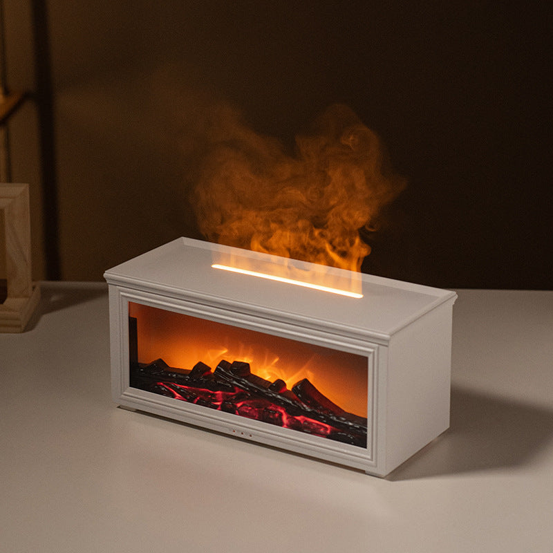 Cozy Fireplace Aroma Diffuser | 7-Color Flame Light