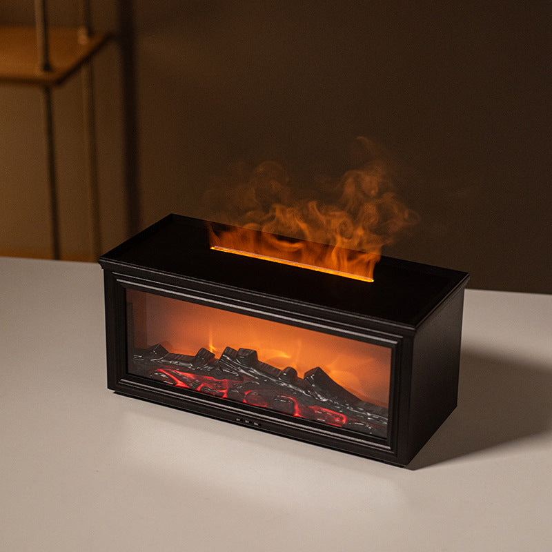 Cozy Fireplace Aroma Diffuser | 7-Color Flame Light
