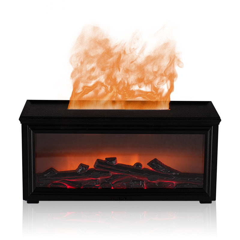 Cozy Fireplace Aroma Diffuser | 7-Color Flame Light