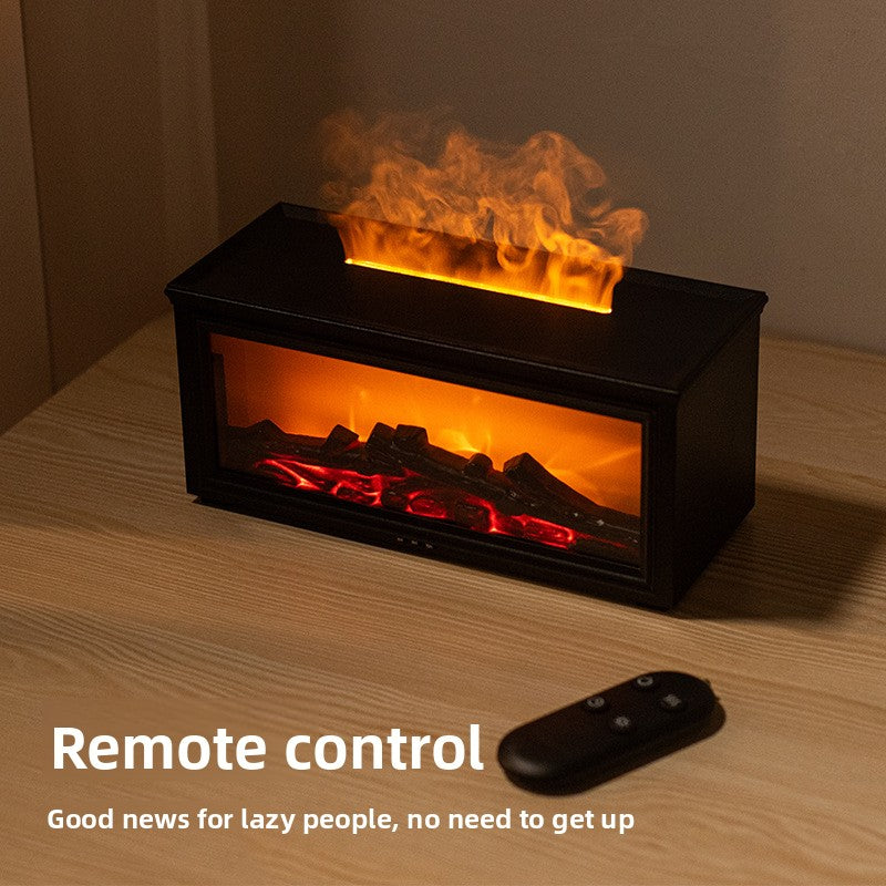 Cozy Fireplace Aroma Diffuser | 7-Color Flame Light